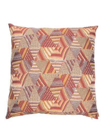 Missoni Geometric-jacquard Cushion In Red