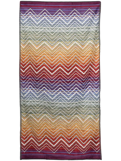Missoni Zig-zag Print Towel Set In Orange