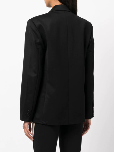 Shop Anine Bing Classic Single-breasted Wool Blazer In Black