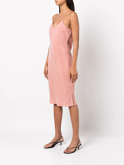 Shop Anine Bing Bay V-neck Slip Dress In Pink