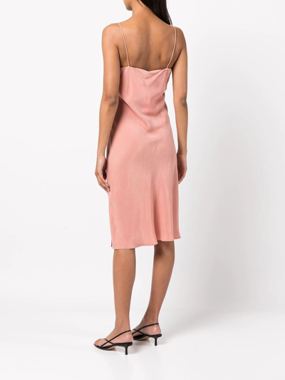 Shop Anine Bing Bay V-neck Slip Dress In Pink