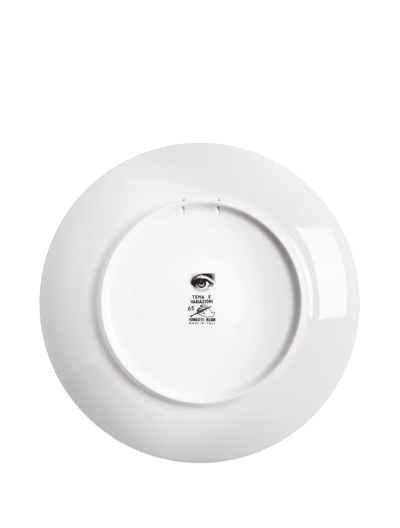 Fornasetti Tema E Variazioni N.65 Wall Plate In Weiss