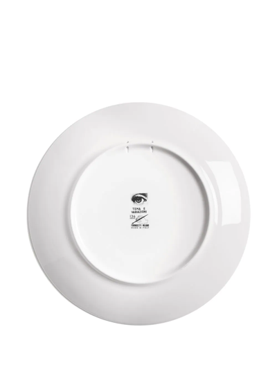 Fornasetti Tema E Variazioni N.136 Wall Plate In Weiss