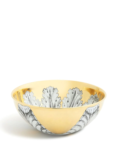 Fornasetti Rosone N.6 Centrepiece In Gold