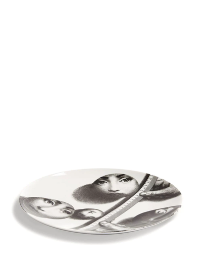Fornasetti Tema E Variazioni N.173 Wall Plate In Weiss