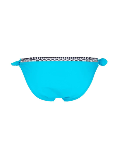 Lemlem Lena Contrast-trim Bikini Briefs In Blau