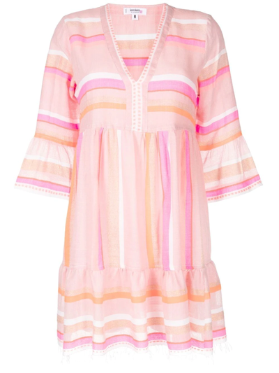 Shop Lemlem Jikirti Stripe-print Dress In Rosa