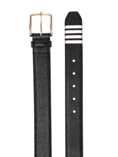 Thom Browne 4-bar Stripe Belt In Schwarz