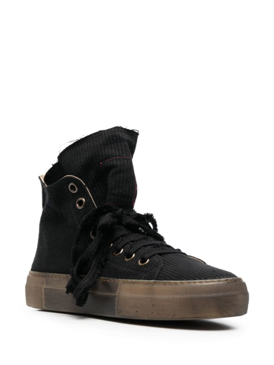 Uma Wang Platform-sole High-top Sneakers In Black