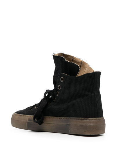 Uma Wang Platform-sole High-top Sneakers In Black