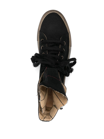 Uma Wang Platform-sole High-top Sneakers In Black