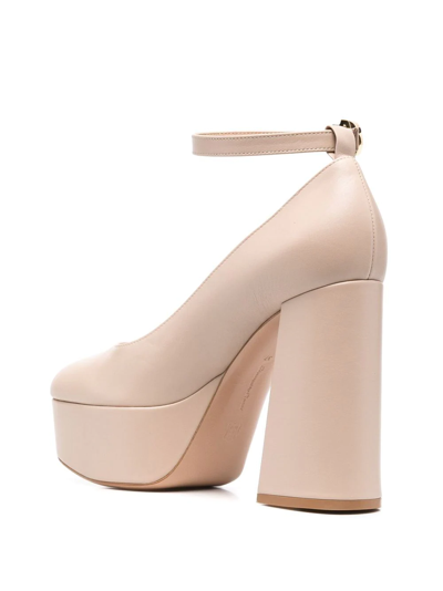 Shop Gianvito Rossi Manila 120mm Leather Platform Pumps In Neutrals