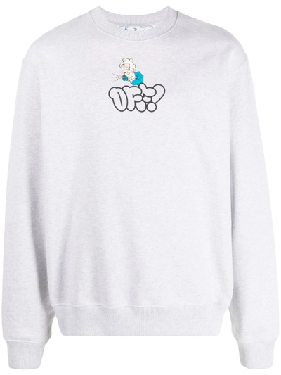 Shop Off-white Logo-print Sweatshirt In Grau