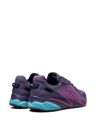 Asics Logo-patch Lace-up Sneakers In Violett