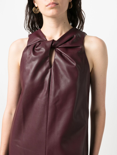 Shop Proenza Schouler White Label Knot-detail Sleeveless Dress In Red