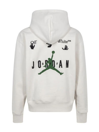 Jordan X Off-white Logo-print Hoodie In White