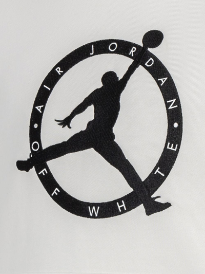 Jordan X Off-white Logo-print Hoodie In White