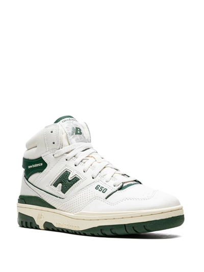 New Balance X Aime Leon Dore  650r "white Green" Sneakers In White