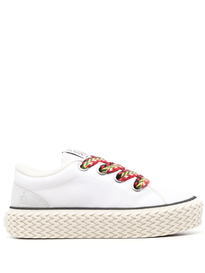 Shop Lanvin Zigzag-sole Low-top Sneakers In White