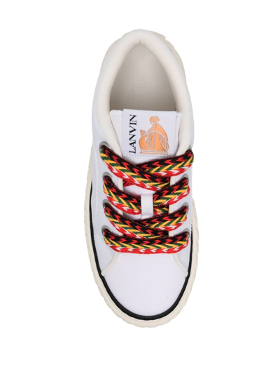 Shop Lanvin Zigzag-sole Low-top Sneakers In White
