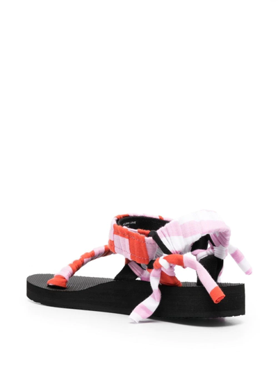 Shop Arizona Love Kules Striped Sandals In Pink