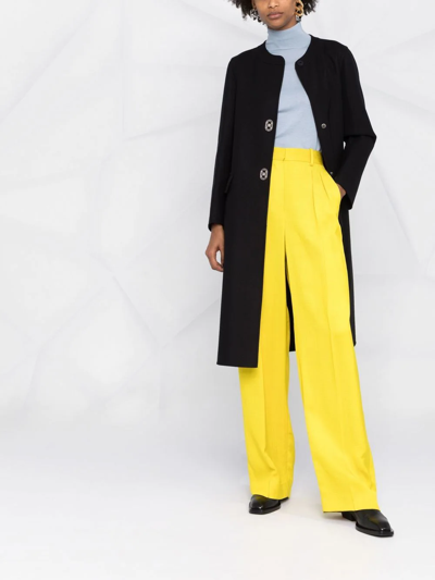 Ferragamo Single-breasted Wool-cashmere Coat In Schwarz