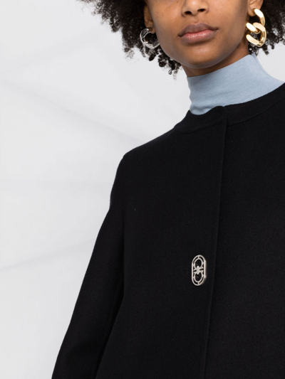 Ferragamo Single-breasted Wool-cashmere Coat In Schwarz