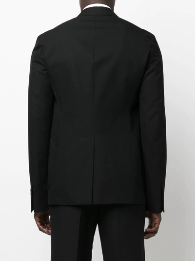 Shop Alexander Mcqueen Chest Zip-pocket Detail Blazer In Black