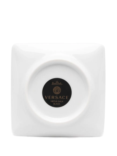 Versace Virtus Gala Black Canape Dish In Black