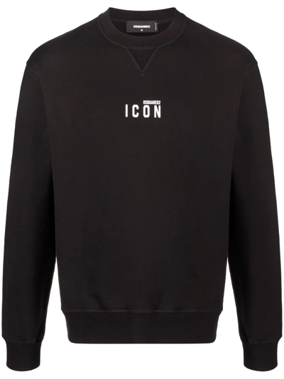 Shop Dsquared2 Icon Cotton Sweatshirt In Schwarz