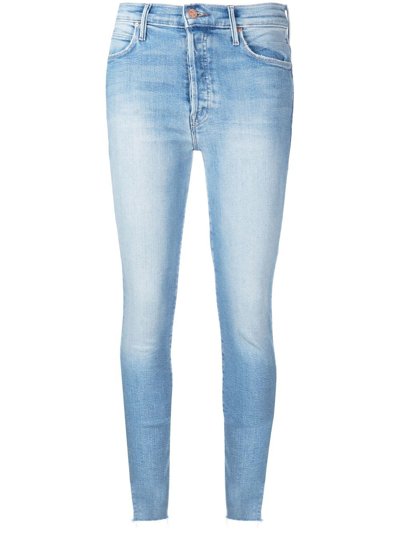 Shop Mother The Stunner Slim-cut Jeans In Blau