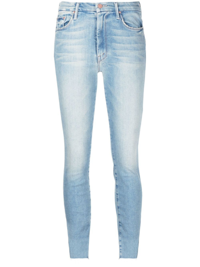 Shop Mother Slim-cut Skinny Jeans In Blau