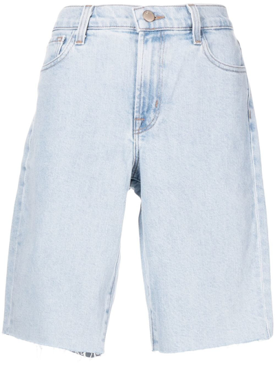 J Brand Mid-length Denim-shorts In Blau