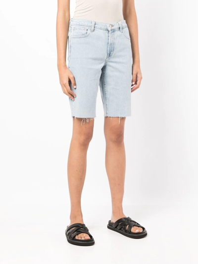 J Brand Mid-length Denim-shorts In Blau