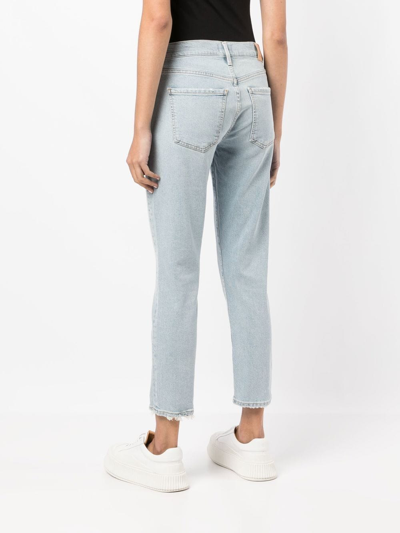 Citizen Of Humanity Refresh Elsa Mid-rise Slim Fit Cropped Denim In Blue