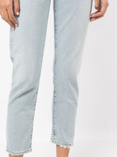 Citizen Of Humanity Refresh Elsa Mid-rise Slim Fit Cropped Denim In Blue