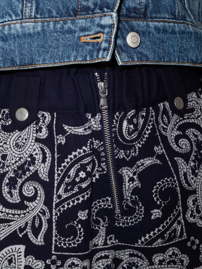 Shop Sea New York Theodora Paisley-print Cotton Shorts In Blau