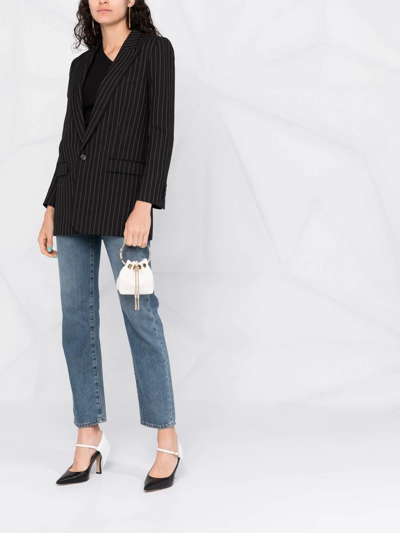 Jimmy Choo Micro Bon Bon Tote Bag In Weiss