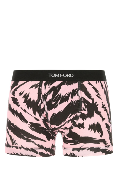 Shop Tom Ford Printed Stretch Cotton Boxer Nd  Uomo M