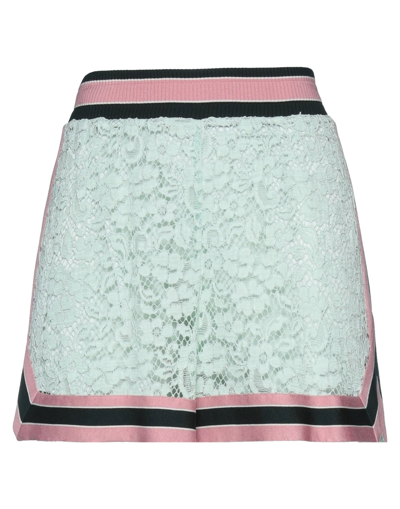 Shop Dolce & Gabbana Woman Shorts & Bermuda Shorts Light Green Size 10 Cotton, Viscose, Polyamide, Silk,