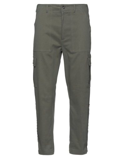 Shop Beaucoup .., Man Pants Military Green Size 30 Cotton, Elastane