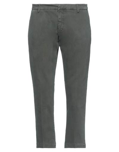 Shop Massimo Brunelli Man Pants Military Green Size 40 Cotton, Elastane