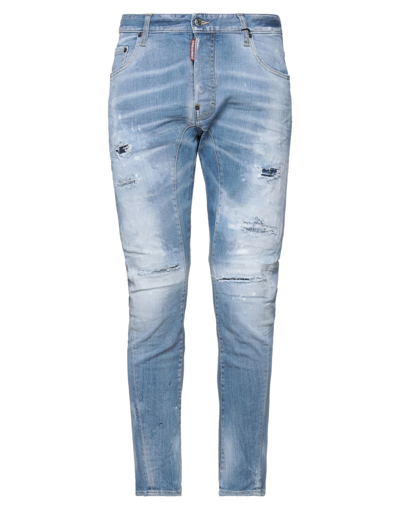 Shop Dsquared2 Man Jeans Blue Size 26 Cotton, Elastane, Polyurethane