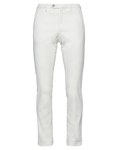 Shop B Settecento Man Pants Ivory Size 34 Cotton, Wool, Elastane In White