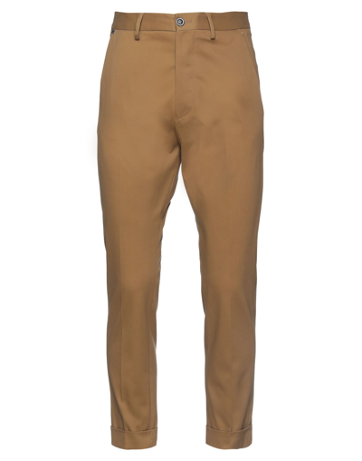 Shop Messagerie Man Pants Brown Size 34 Cotton, Elastane