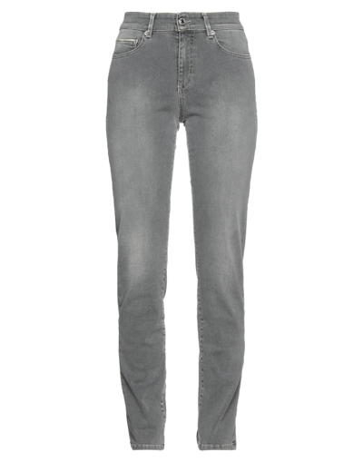 Shop Care Label Woman Jeans Grey Size 27 Cotton, Pbt - Polybutylene Terephthalate, Elastane