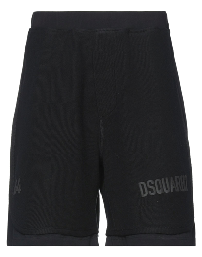 Shop Dsquared2 Man Shorts & Bermuda Shorts Black Size M Cotton, Elastane
