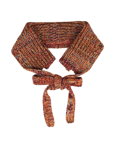 Shop Missoni Woman Scarf Red Size - Cashmere, Mohair Wool, Silk, Polyamide In Multi
