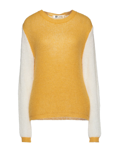 Shop Ebarrito Woman Sweater Ocher Size Onesize Acrylic, Polyamide, Wool, Mohair Wool In Yellow