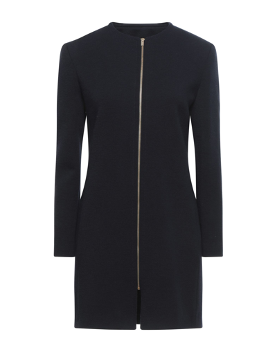 Shop Saint Laurent Woman Overcoat & Trench Coat Midnight Blue Size 6 Wool, Polyamide In Dark Blue